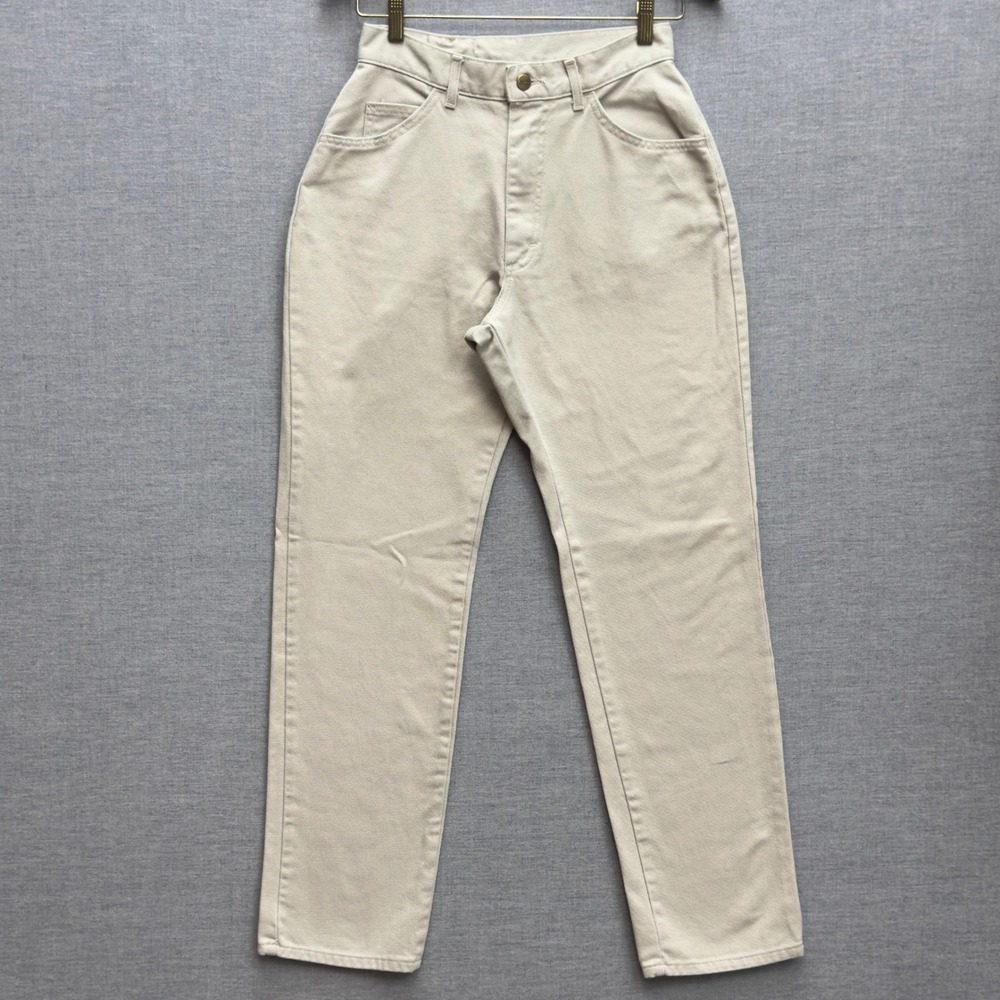 Vintage L.L. Bean‎ Beige High Rise Straight Leg Jeans Made in USA Size 8(28x31)